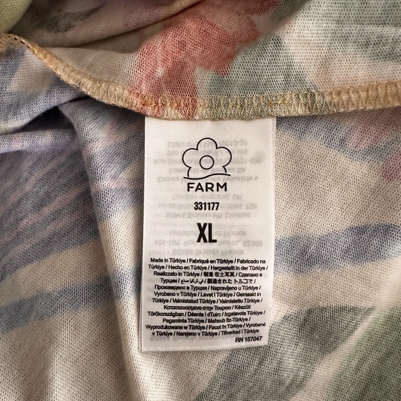 NWT Farm Rio Sand Macaw Jungle Organic Cotton T-Shirt Dress - Picture 10 of 14